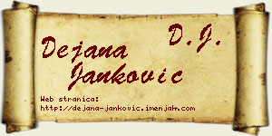 Dejana Janković vizit kartica